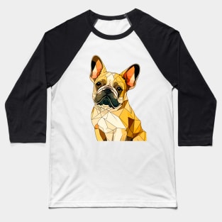 Geometric French Bulldog No. 1: Light Background (on a no fill background) Baseball T-Shirt